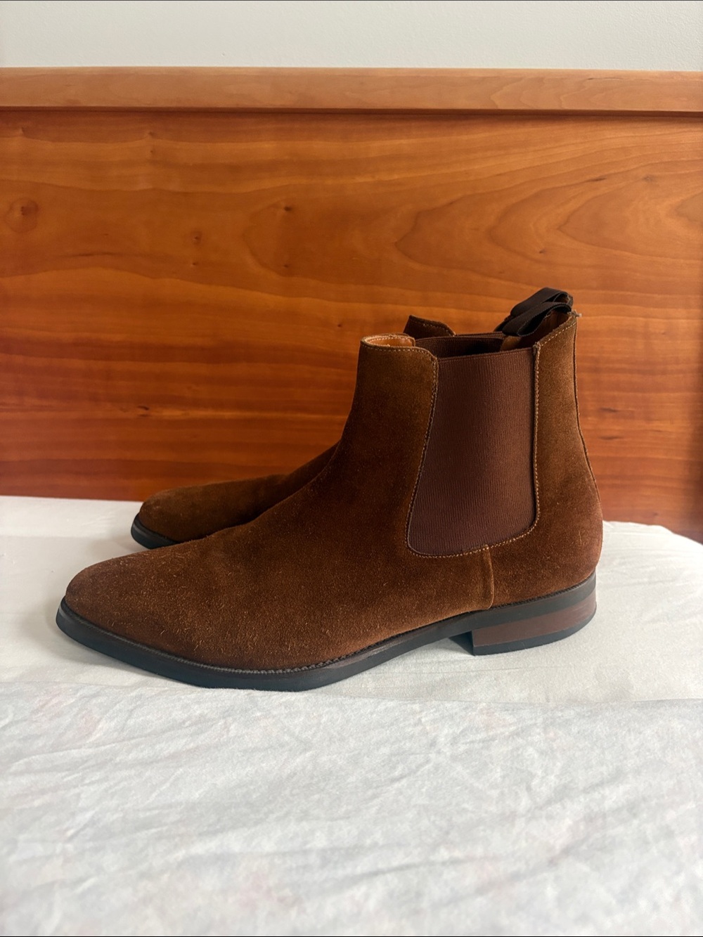 Jack Irwin Men's Brown Suede Chelsea Boots Size 10.5